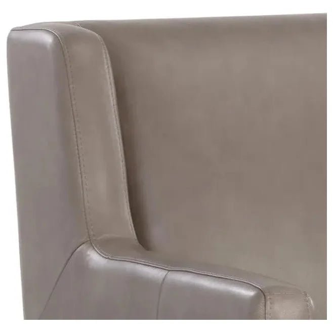 Talula Lounge Chair Alpine Grey Leather - LOOMLAN - SUNPAN - Club Chairs