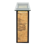 Tama Solid Chamcha Wooden Glass Sofa Table - LOOMLAN - Urbia - Console Tables