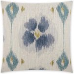 Tamarix Indigo Floral Blue Teal Large Throw Pillow - LOOMLAN - D.V. Kap - Throw Pillows