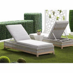 Tapestry Outdoor Chaise Lounge Teak Wood and Rope - LOOMLAN - Essentials For Living - Outdoor Chaises