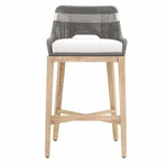 Tapestry Wood Frame Dove Rope Barstool - LOOMLAN - Essentials For Living - Bar Stools