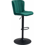 Tarley Green Barstool Adjustable Height - LOOMLAN - Zuo Modern - Bar Stools