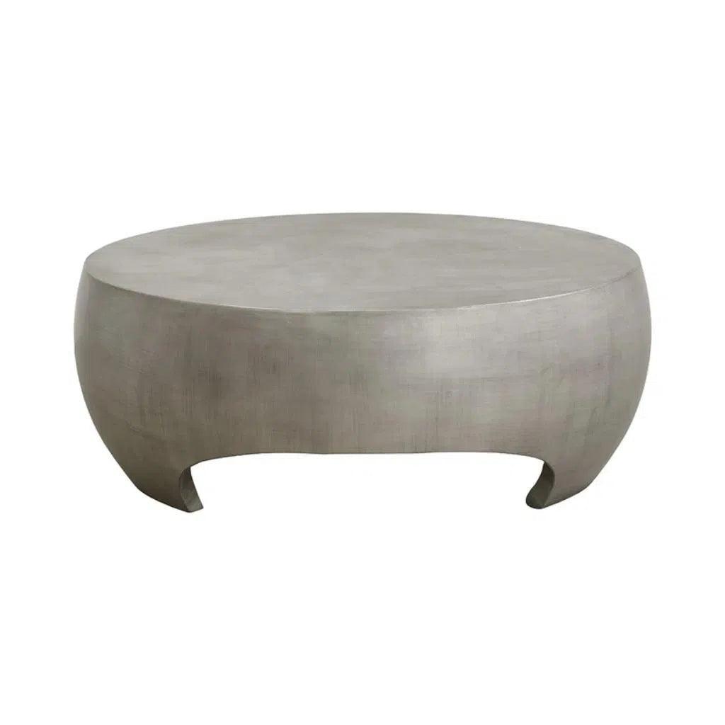 Tarsus Concrete Outdoor Round Coffee Table - LOOMLAN - SUNPAN - Outdoor Coffee Tables