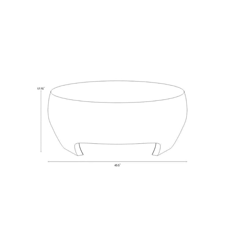 Tarsus Concrete Outdoor Round Coffee Table - LOOMLAN - SUNPAN - Outdoor Coffee Tables