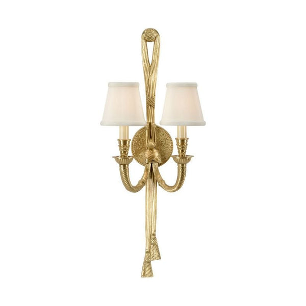 Tassel Twist Double Brass Wall Sconce - LOOMLAN - Wildwood - Wall Sconces