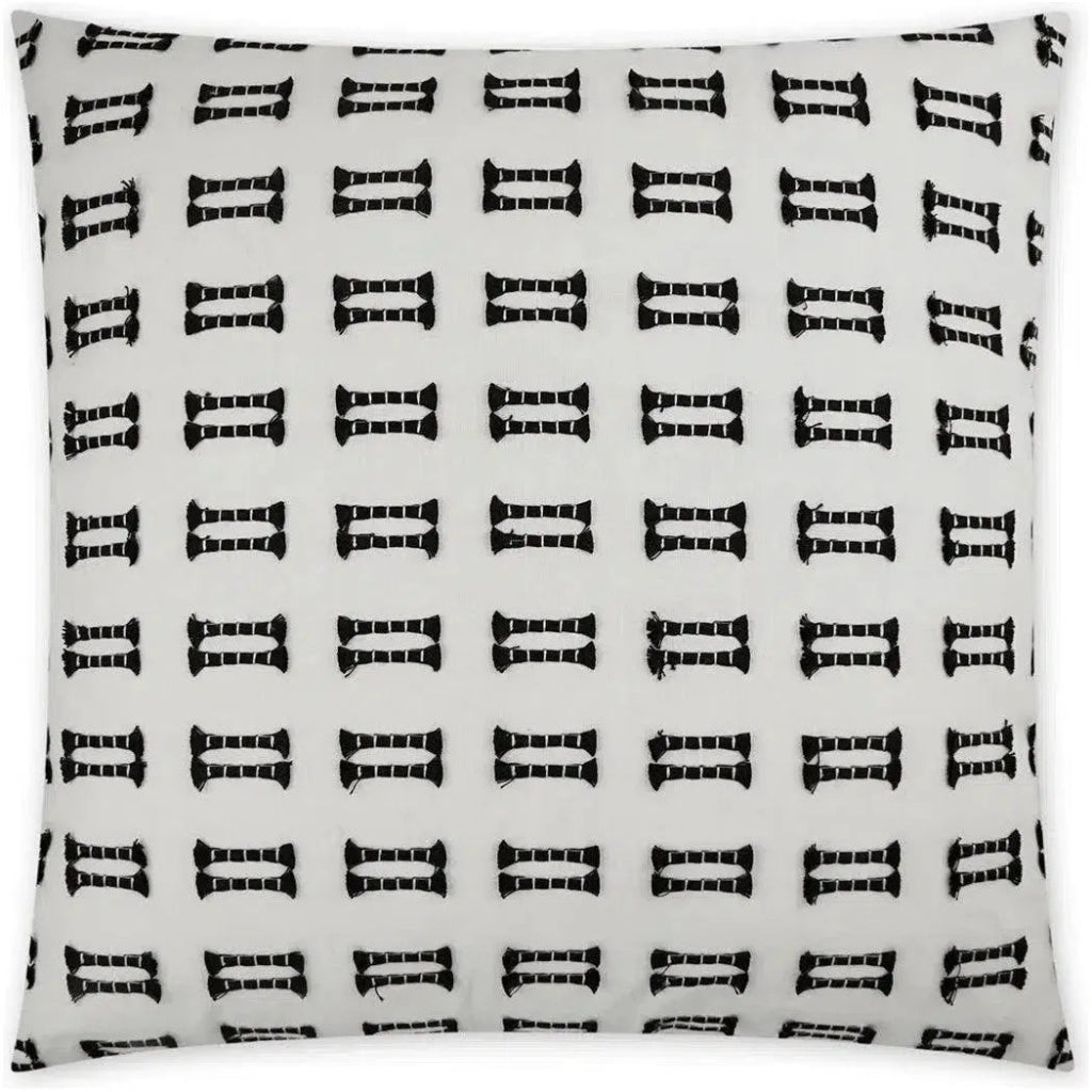 Tassels Tuxedo Global White Large Throw Pillow Insert - LOOMLAN - D.V. Kap - Throw Pillows