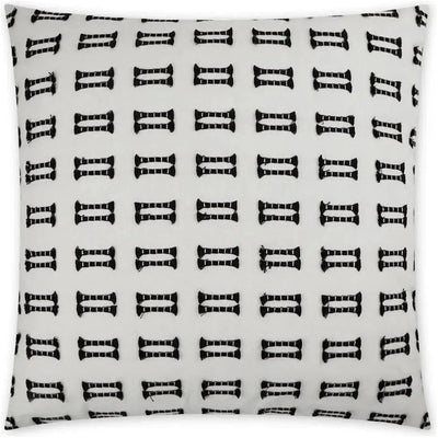 Tassels Tuxedo Global White Large Throw Pillow Insert - LOOMLAN - D.V. Kap - Throw Pillows