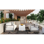 Tavira Fabric With Back Outdoor Couch - LOOMLAN - SUNPAN - Outdoor Sofas & Loveseats