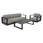 Tavira Fabric With Back Outdoor Couch - LOOMLAN - SUNPAN - Outdoor Sofas & Loveseats