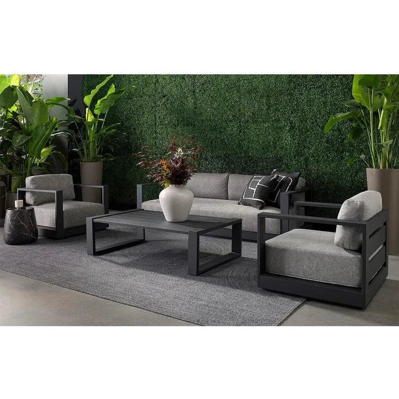 Tavira Fabric With Back Outdoor Couch - LOOMLAN - SUNPAN - Outdoor Sofas & Loveseats