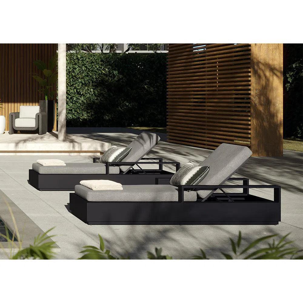 Tavira Lounger Lanikai Salt & Pepper Outdoor Chair - LOOMLAN - SUNPAN - Outdoor Cabanas & Loungers