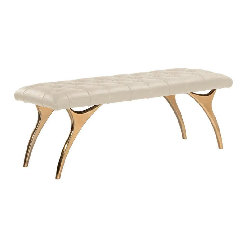 Taylen Leather Backless Bench - LOOMLAN - SUNPAN - Bedroom Benches