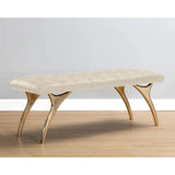 Taylen Leather Backless Bench - LOOMLAN - SUNPAN - Bedroom Benches