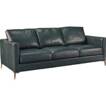 Taylor Athena Evergreen Leather Sofa - LOOMLAN - Olivia + Quinn - Sofas & Loveseats