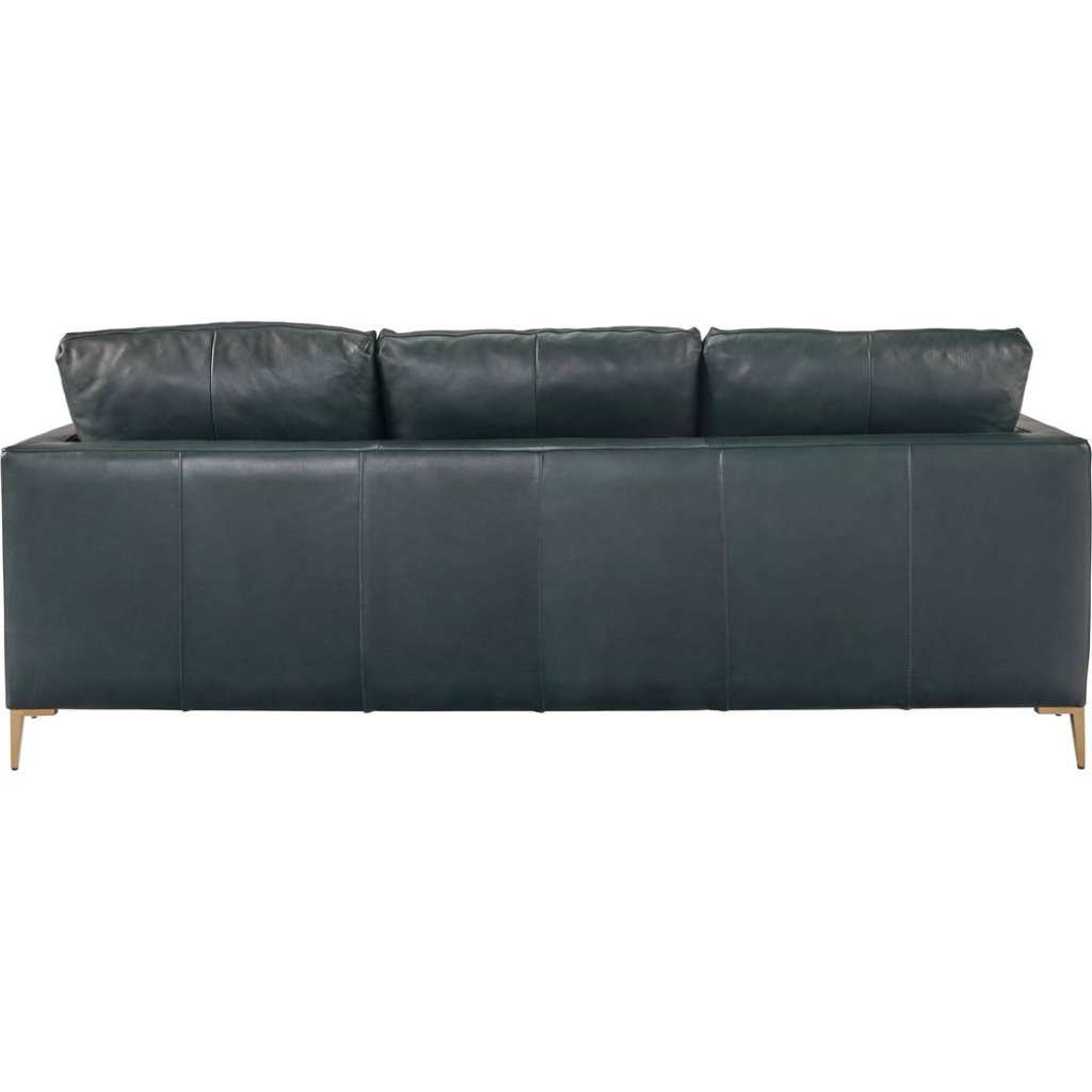 Taylor Athena Evergreen Leather Sofa - LOOMLAN - Olivia + Quinn - Sofas & Loveseats