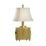 Tea Box Antique Brass Lion Accents Table Lamp - LOOMLAN - Wildwood - Table Lamps