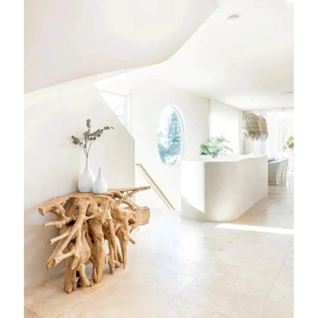 Teak Root Console Table Bleached 55'' - 60'' - LOOMLAN - Artesia - Console Tables