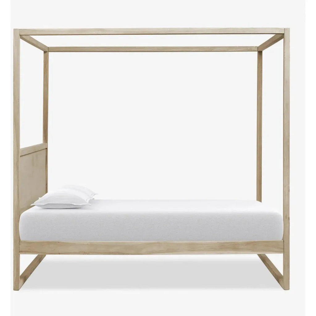 Teak Wood Canopy Poster Bed King or Queen - LOOMLAN - Artesia - Beds