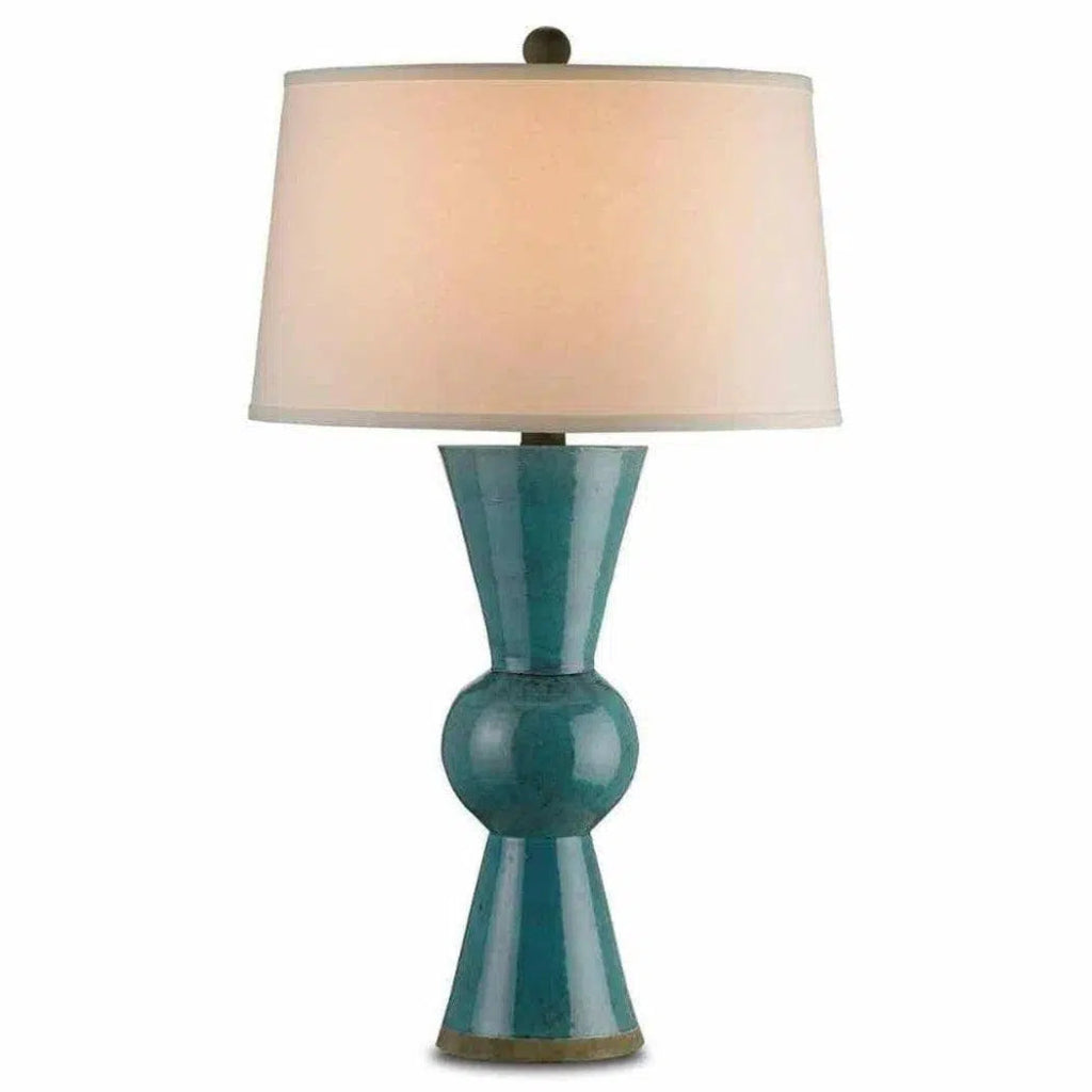 Teal Upbeat Teal Table Lamp - LOOMLAN - Currey & Co - Table Lamps