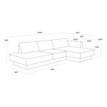 Tecoma Fabric Sofa Chaise - LOOMLAN - SUNPAN - Modular Sofas