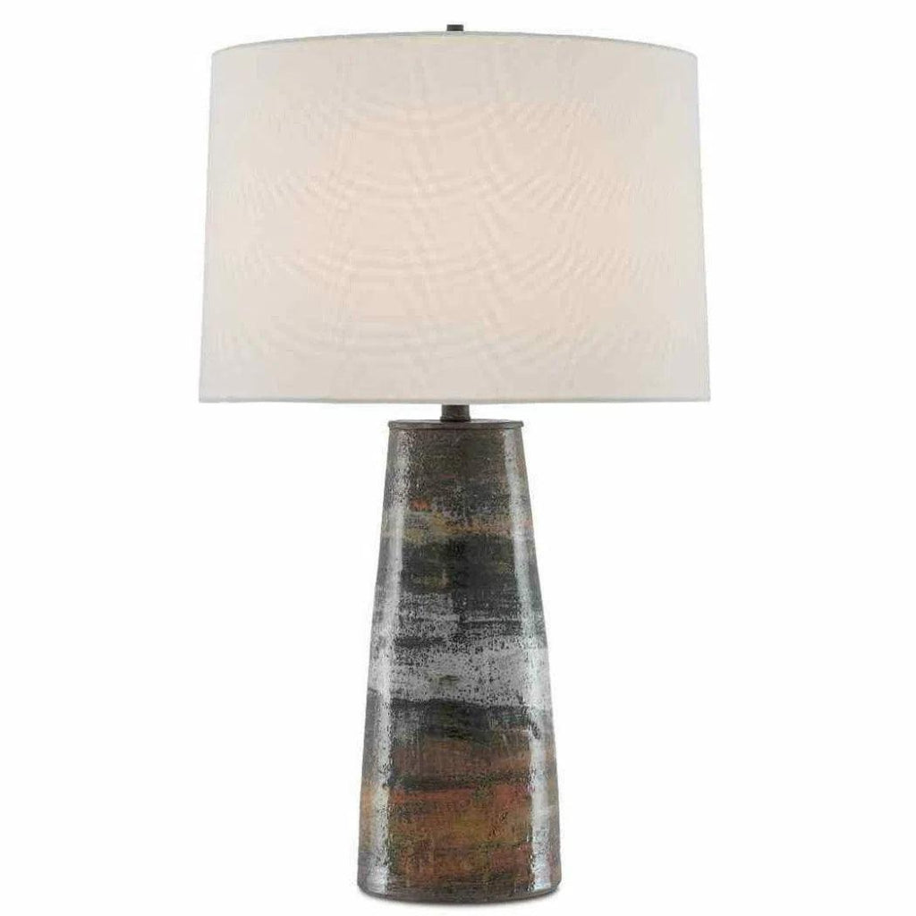 Terracotta Natural Cloud Black Zadoc Table Lamp - LOOMLAN - Currey & Co - Table Lamps