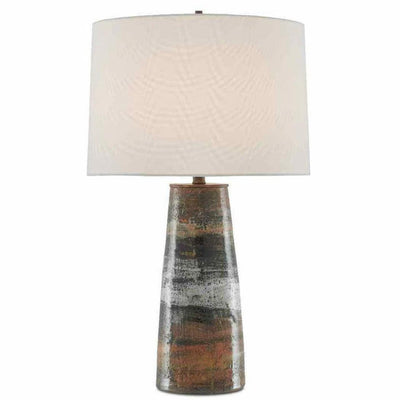 Terracotta Natural Cloud Black Zadoc Table Lamp - LOOMLAN - Currey & Co - Table Lamps