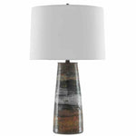 Terracotta Natural Cloud Black Zadoc Table Lamp - LOOMLAN - Currey & Co - Table Lamps