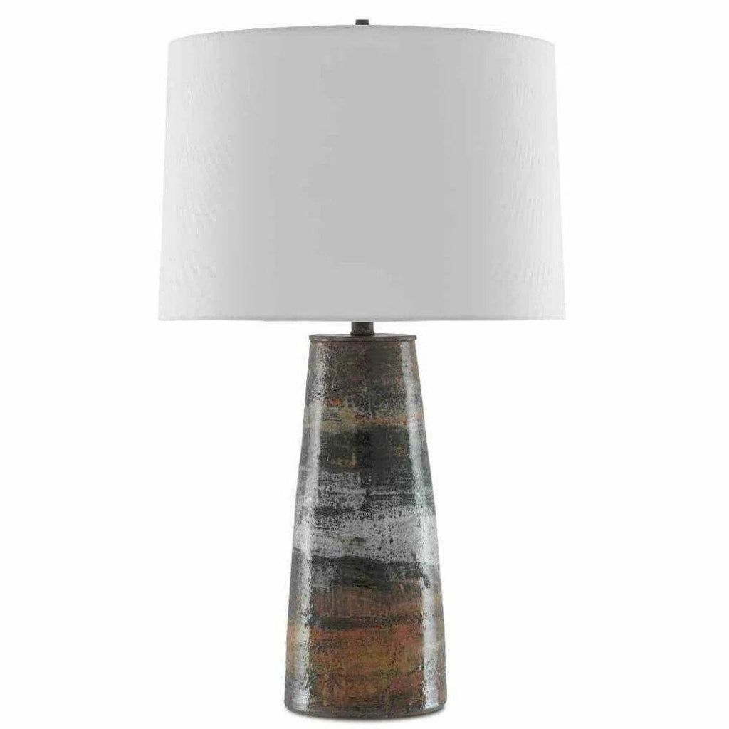 Terracotta Natural Cloud Black Zadoc Table Lamp - LOOMLAN - Currey & Co - Table Lamps