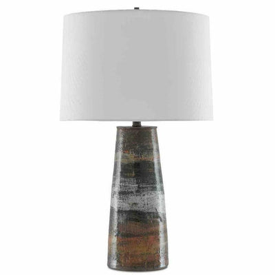 Terracotta Natural Cloud Black Zadoc Table Lamp - LOOMLAN - Currey & Co - Table Lamps