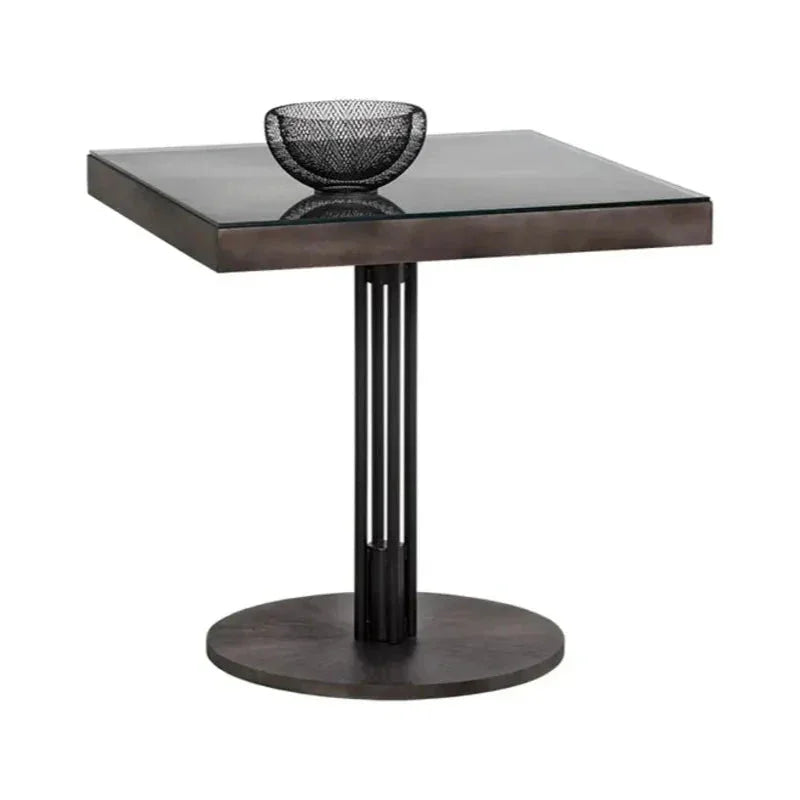 Terry Aluminum Topped Square Bistro Table - LOOMLAN - SUNPAN - Dining Tables