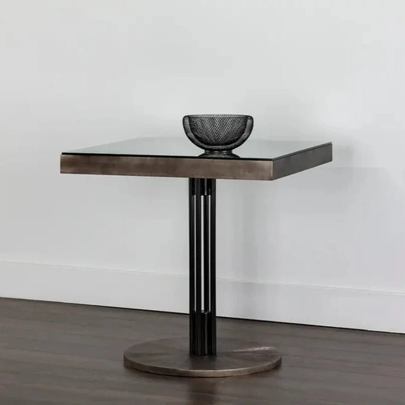 Terry Aluminum Topped Square Bistro Table - LOOMLAN - SUNPAN - Dining Tables