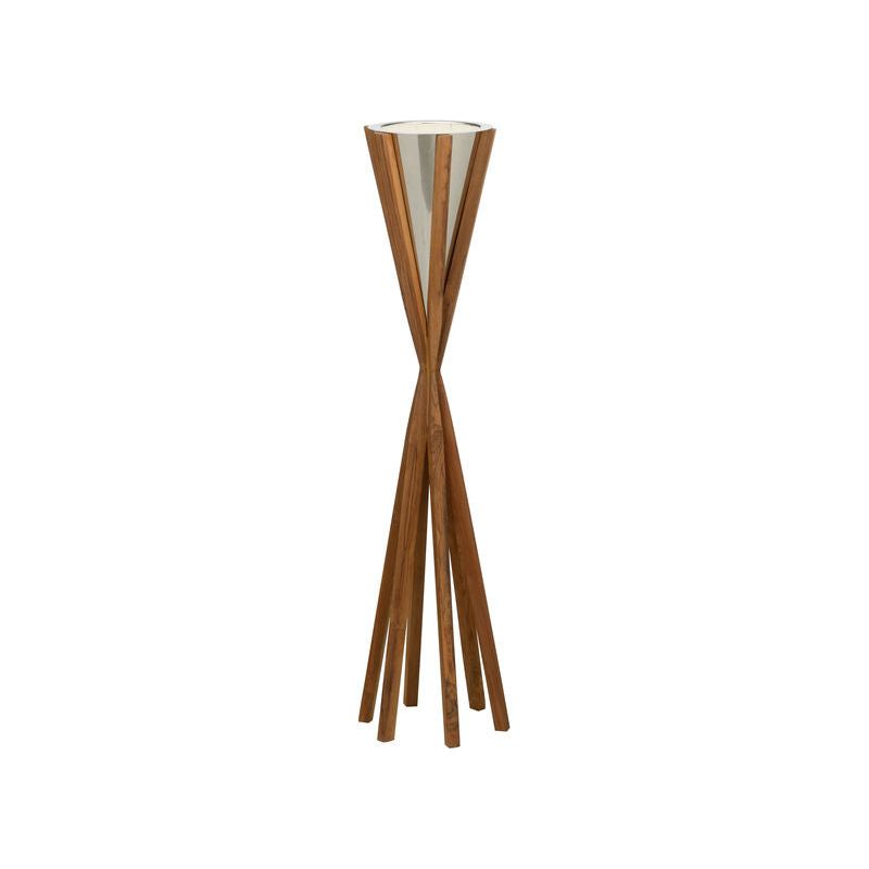 Teton Teak Wooden Design Candleholder - LOOMLAN - Wildwood - Candle Holders