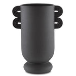 Textured Black Happy 40 Straight Black Vase - LOOMLAN - Currey & Co - Vases & Jars