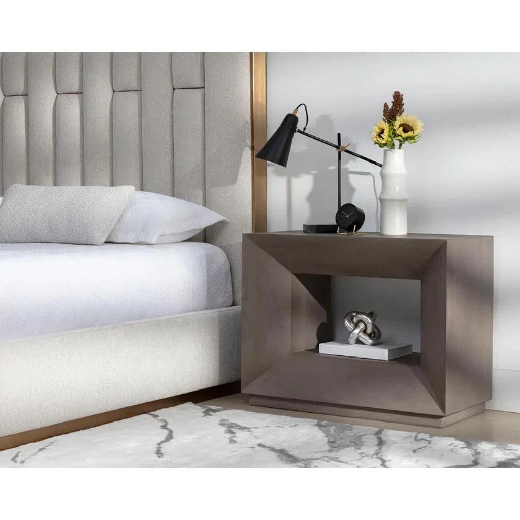 Thales Acacia Wooden Modern Nightstand - LOOMLAN - SUNPAN - Nightstands