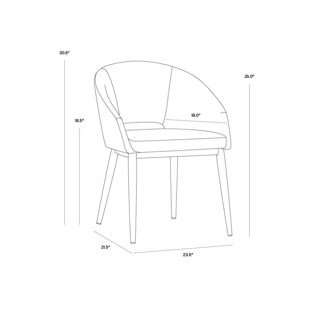 Thatcher Leather Armless Dining Armchair - LOOMLAN - SUNPAN - Dining Chairs