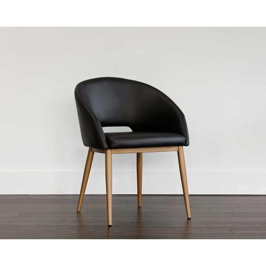 Thatcher Leather Armless Dining Armchair - LOOMLAN - SUNPAN - Dining Chairs