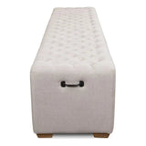 The 6 Foot Bench For Bedroom In Beige Linen - LOOMLAN - Sarreid - Bedroom Benches