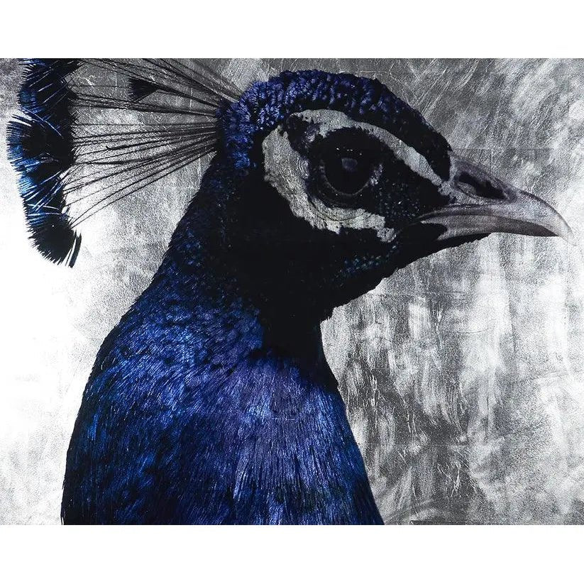 The Peacock - 48" X 72" Charcoal Frame Luxe Wall Art - LOOMLAN - SUNPAN - Artwork