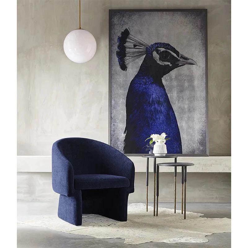 The Peacock - 48" X 72" Charcoal Frame Luxe Wall Art - LOOMLAN - SUNPAN - Artwork