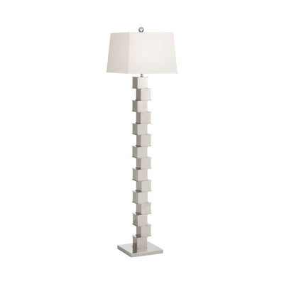 The Square Mile Nickel Finish Floor Lamp - LOOMLAN - Wildwood - Floor Lamps