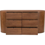 Theo Wood Brown 6 Drawer Dresser - LOOMLAN - Dressers