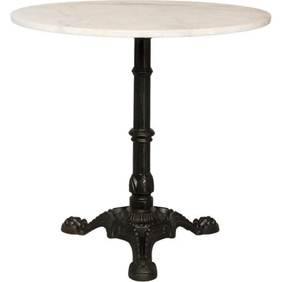 Theresia Iron and Marble Round Side Table - LOOMLAN - Noir - Side Tables