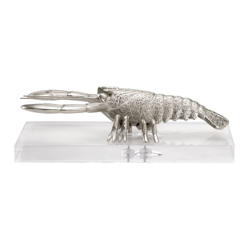 Thibault Decorative Silver Lobster Sculpture - LOOMLAN - Wildwood - Statues & Sculptures