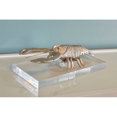 Thibault Decorative Silver Lobster Sculpture - LOOMLAN - Wildwood - Statues & Sculptures