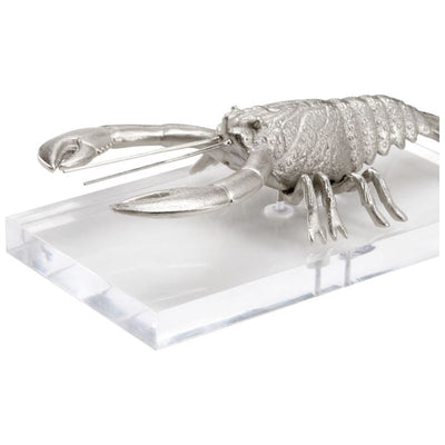 Thibault Decorative Silver Lobster Sculpture - LOOMLAN - Wildwood - Statues & Sculptures