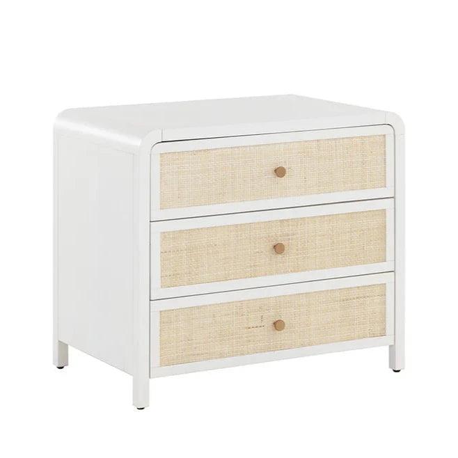 Tierra Nightstand Soft Closing Drawers & Rattan - LOOMLAN - SUNPAN - Nightstands