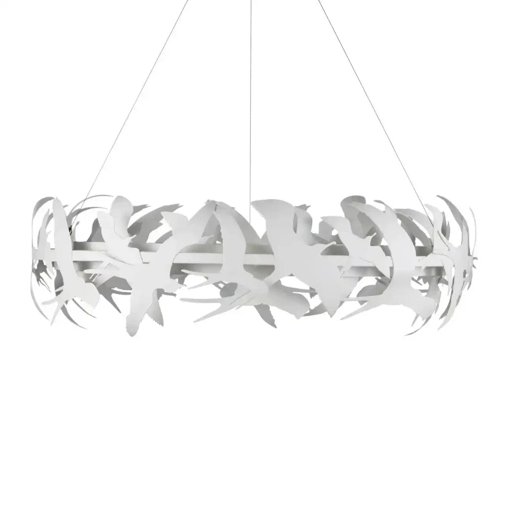 Tijereta 1 - Light White Chandelier - LOOMLAN - Currey & Co - Chandeliers