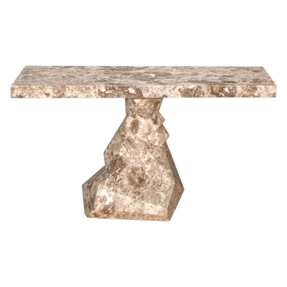 Tilden Marble Made Rectangular Console Table - LOOMLAN - Console Tables