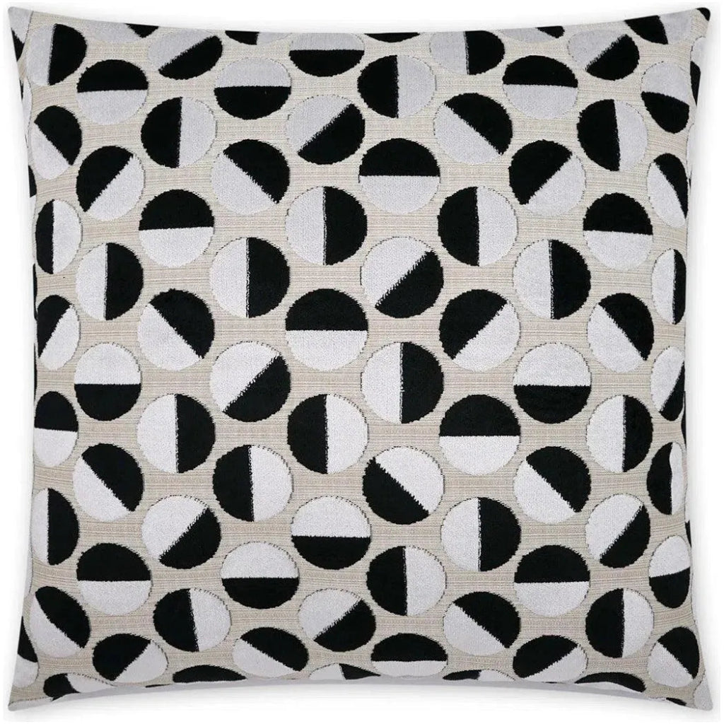 Tilt Circular Dots Black Large Throw Pillow Insert - LOOMLAN - D.V. Kap - Throw Pillows