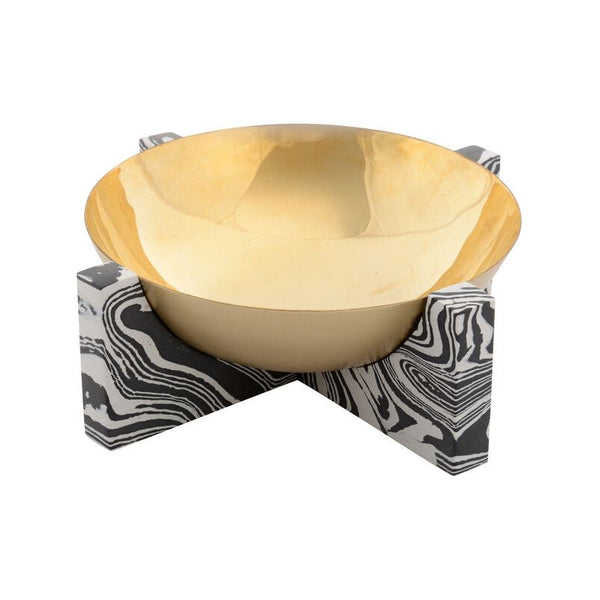 Timeless Designed Brass Pedestal Bowl - LOOMLAN - Chelsea House - Boxes & Bowls